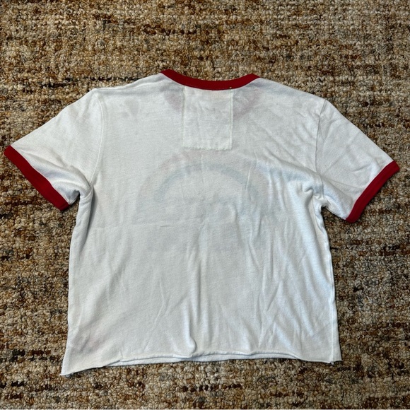 ❤️SOLD❤️Aviation Nation Retro Rainbow Ringer Tee - Picture 6 of 8